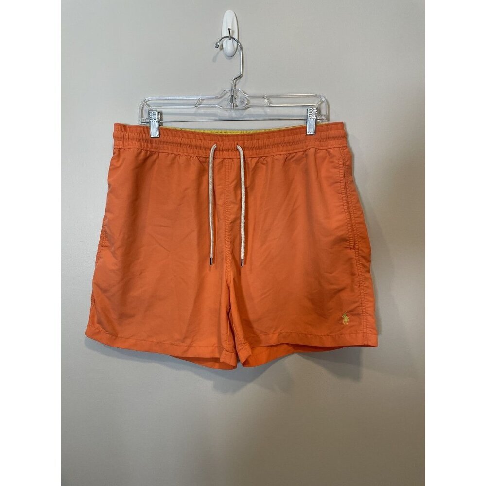 Polo Ralph Lauren Orange Swim Trunks Beachwear Summer Men's Size XL Drawstring‎